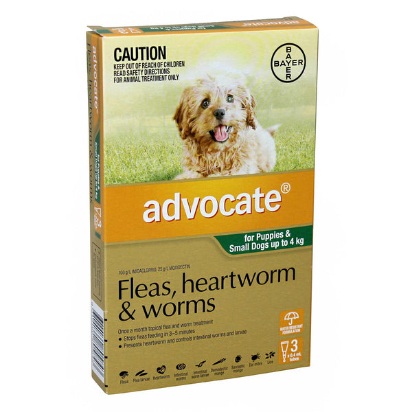 ADVOCATE for Puppies and Small Dogs 0-4kg - vet-n-pet DIRECT