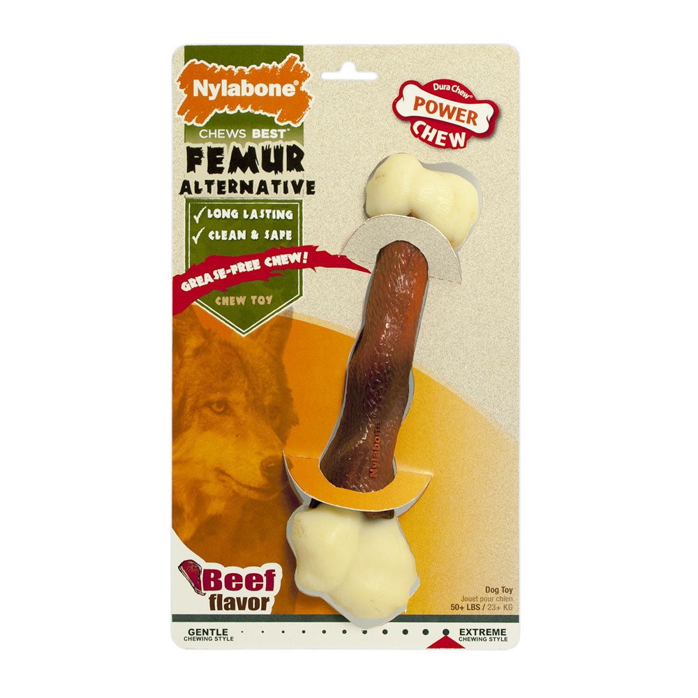 Nylabone Power Chew Femur Alternative Chew Toy - Beef