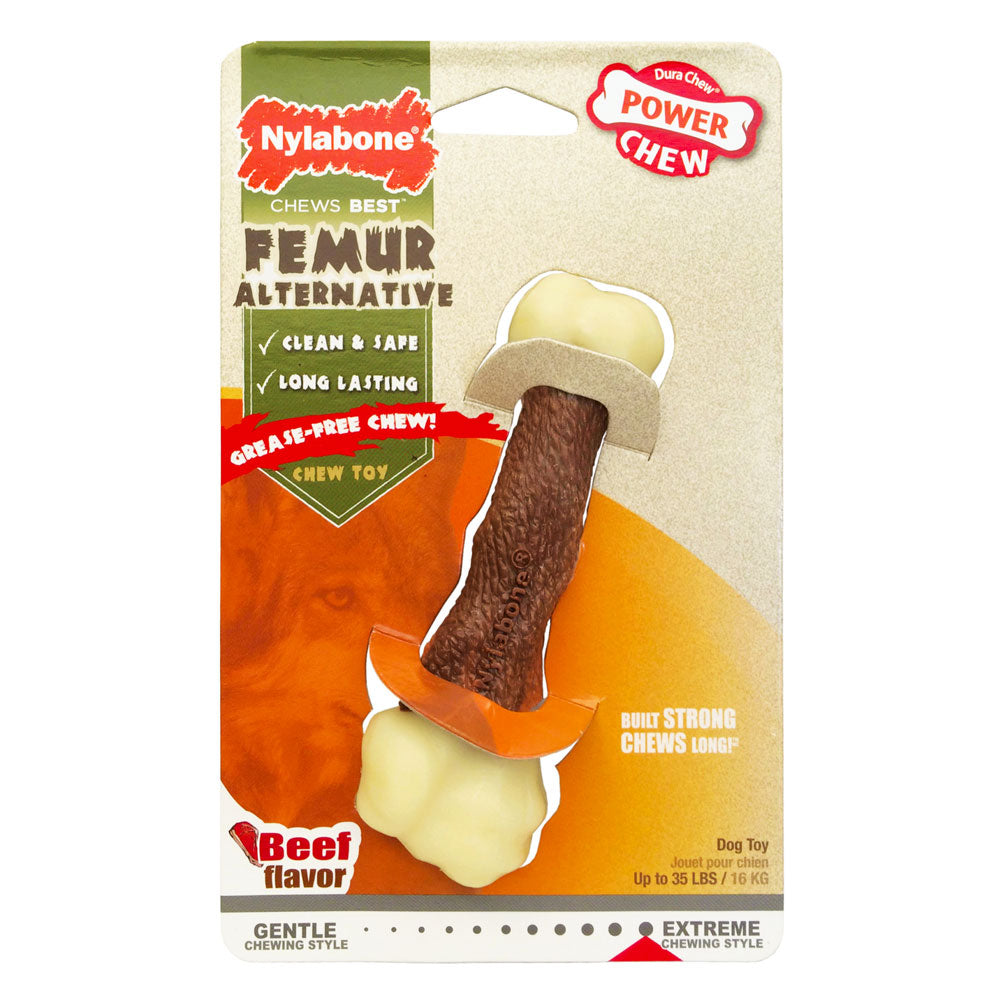 Nylabone Power Chew Femur Alternative Chew Toy - Beef