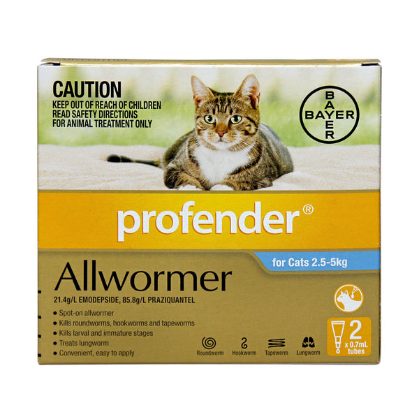 Profender Spot-On Allwormer for Cats 2's - vet-n-pet DIRECT