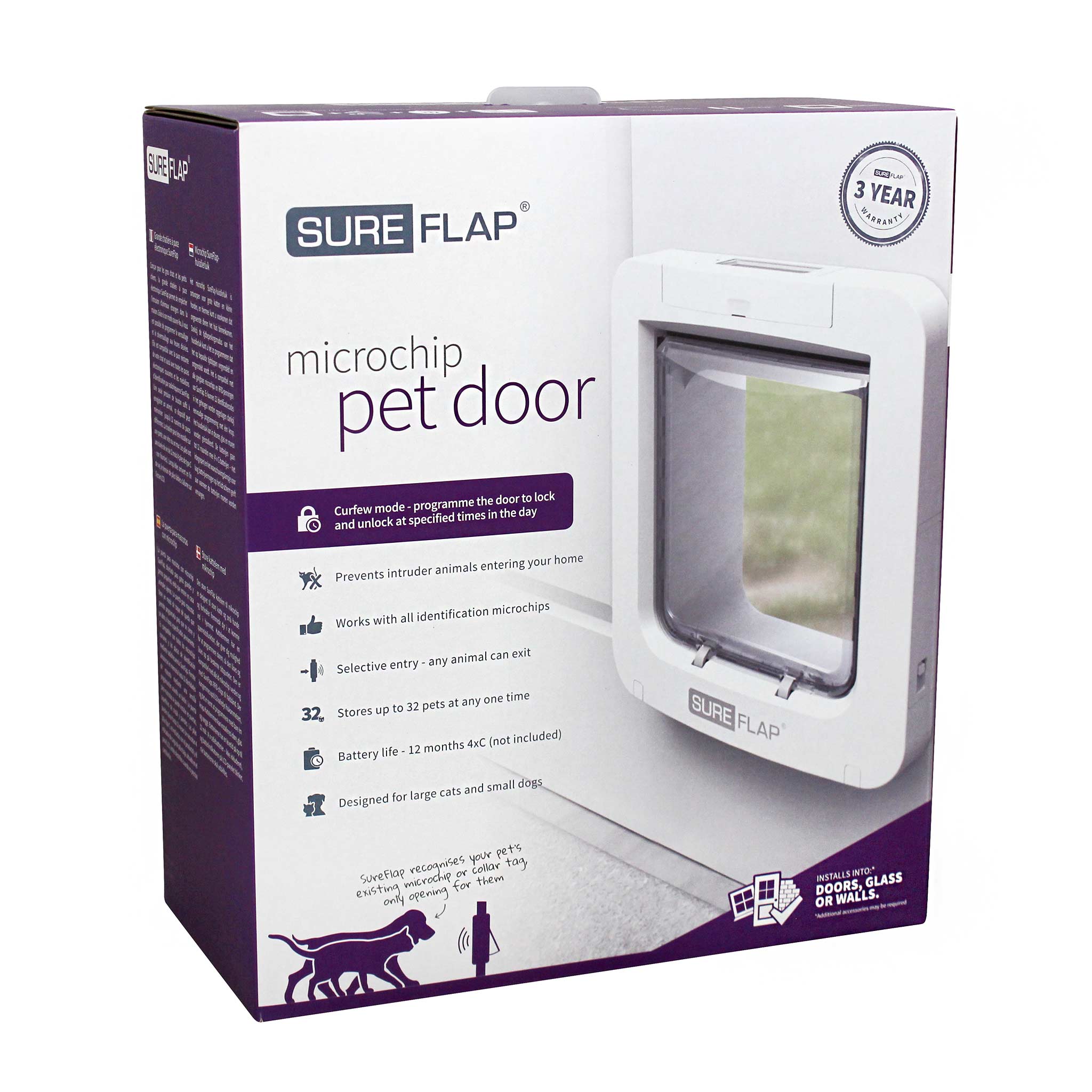 Large dog microchip pet hot sale door