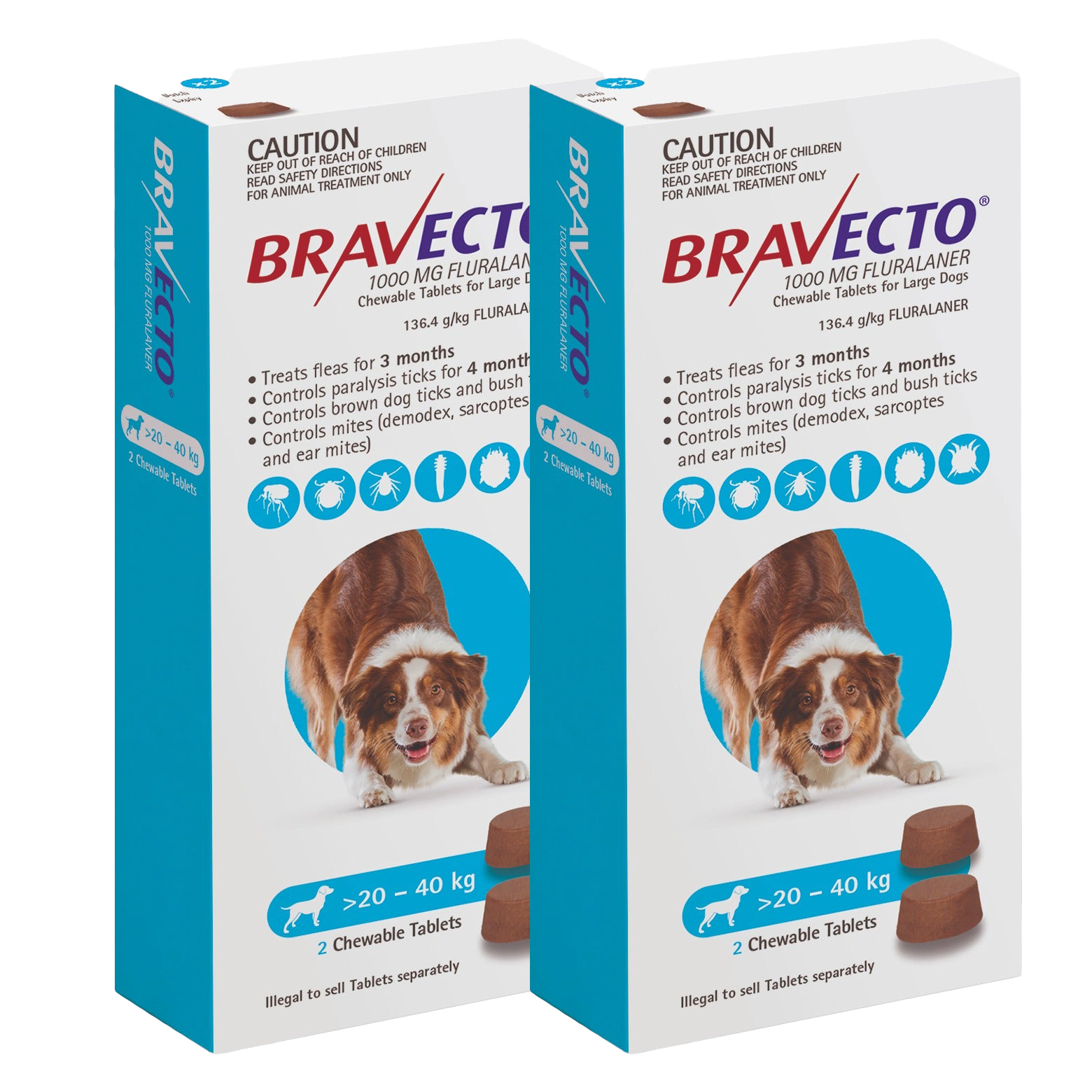 Bravecto for 2025 dogs 2 pack